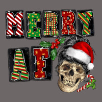Merry Af Skeleton Messy Bun Classic Tee | Teevron