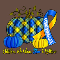October We Wear Blue And Yellow With Pumpkins Long Sleeve Tee | Teevron