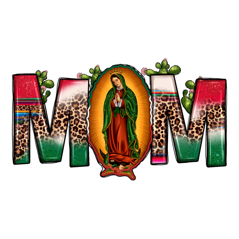 Mexican Flag Our Lady Of Guadalupe Mom Leopard Premium Tee by JahusDesignShop | Teevron