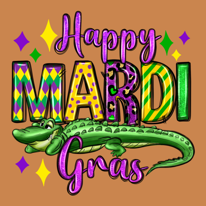 Happy Mardi Gras Alligator Olivia Heavyweight Hoodie by OliviaCreatesArt | Teevron