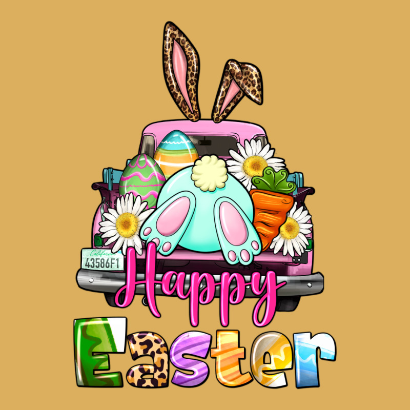 Bunny Happy Easter Truck Premium Hoodie by CowGirlArtShop | Teevron