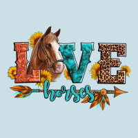 Love Horses  Leather Turquoise Leopard Ladies Tee | Teevron