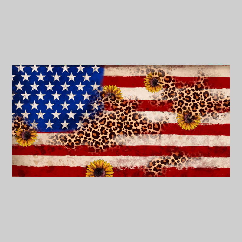 American Flag Leopard Sunflower Premium Tee by JahusDesignShop | Teevron