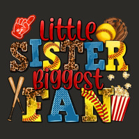 Little Sister Biggest Fan Softball Heavy Core Tee | Teevron