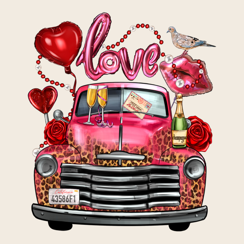 Western Valentines Day Truck Love Bird Letter Premium Sweatshirt by FaDigitalArtStudio | Teevron