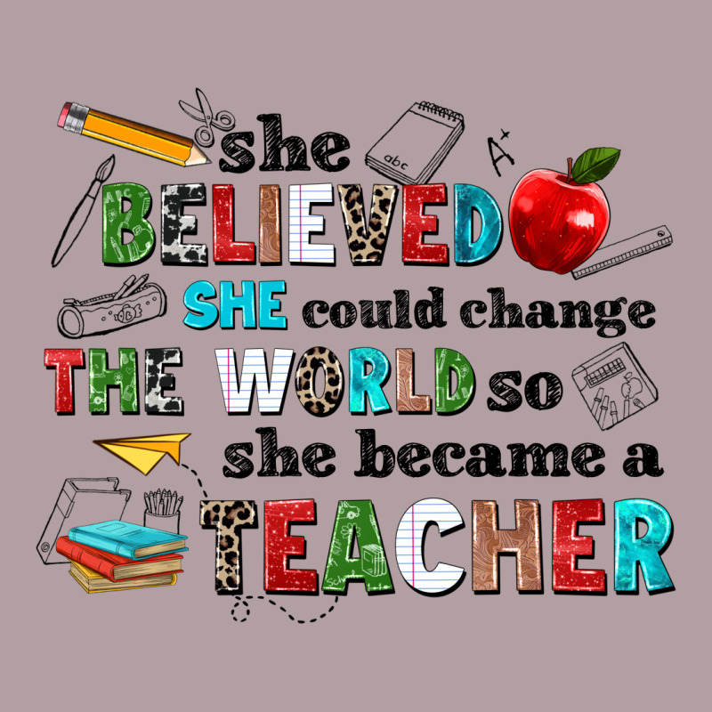 She Believed She Could Change The World So She Bec Vintage Hoodie by NancyCooperArtShop | Teevron