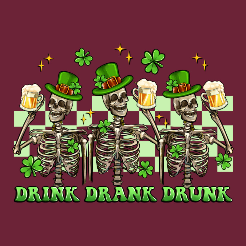 St. Patrick's Day Skeletons Drink Drank Drunk Long Sleeve Tee by Artiststas | Teevron