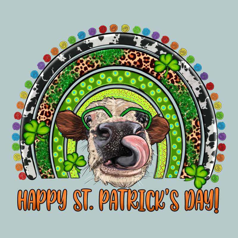Western Happy St. Patrick's Day Cow Rainbow Heavy Core Tee by Artiststas | Teevron