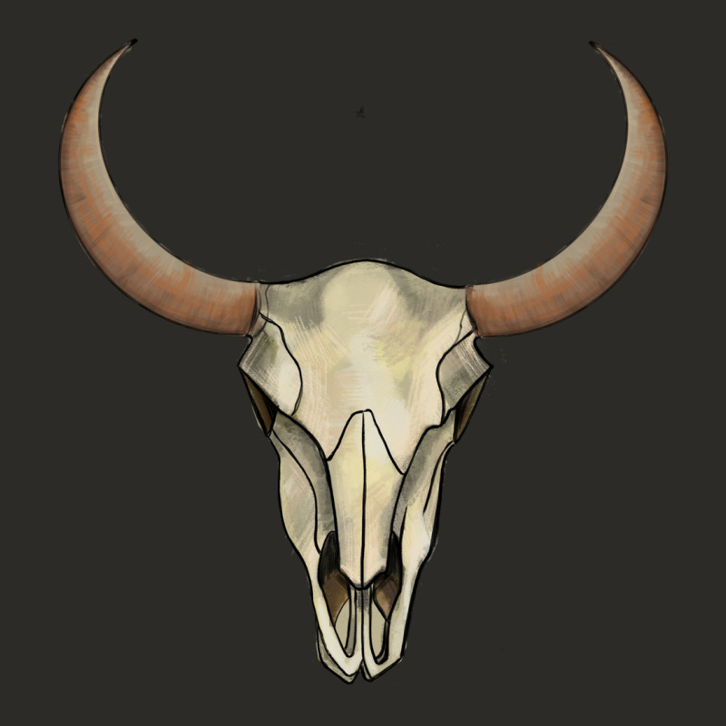 Bull Skull Heavy Core Tee by AdoDesignShop | Teevron