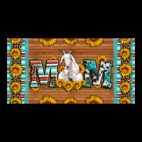 Mom Goat Sunflowers License Plate Ladies Tee | Teevron