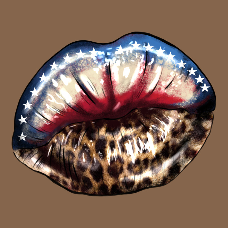 American Lips Leopard Premium Tee by NancyCooperArtShop | Teevron