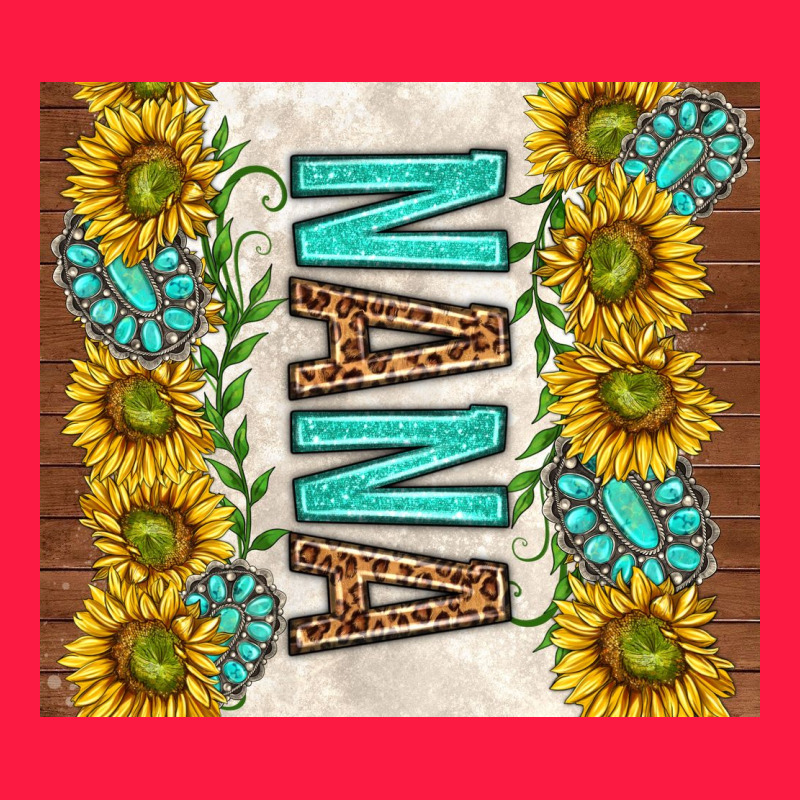 Nana Sunflowers And Turquoise Gemstones Zipper Hoodie by TumblerDesignByShophia | Teevron
