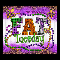 Fat Tuesday Fleur De Lis And Mardi Gras Beads Ladies Tee | Teevron
