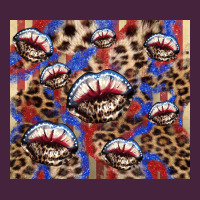 American Flag Lips Leopard Premium Tee | Teevron