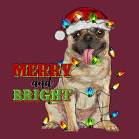 Merry And Bright Pug Long Sleeve Tee | Teevron