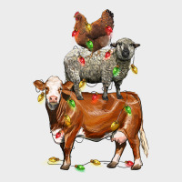 Christmas Cow Sheep And Chicken Urban Hoodie | Teevron