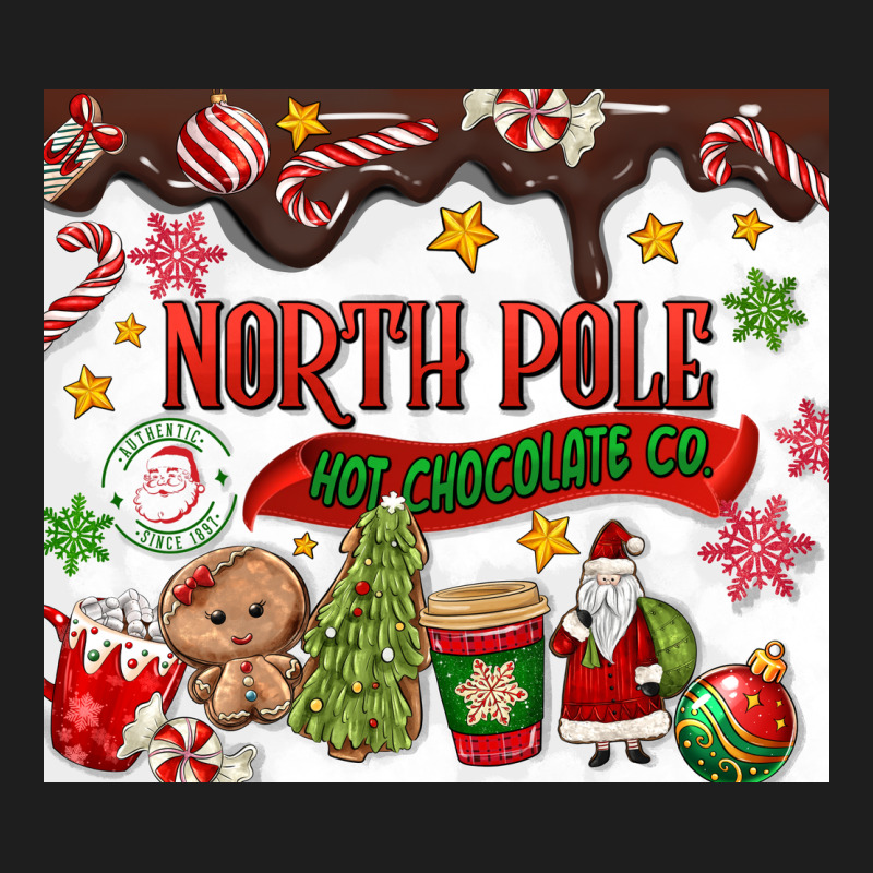 North Pole Hot Chocolate Christmas Classic Tee by MaliasSmallBusiness | Teevron