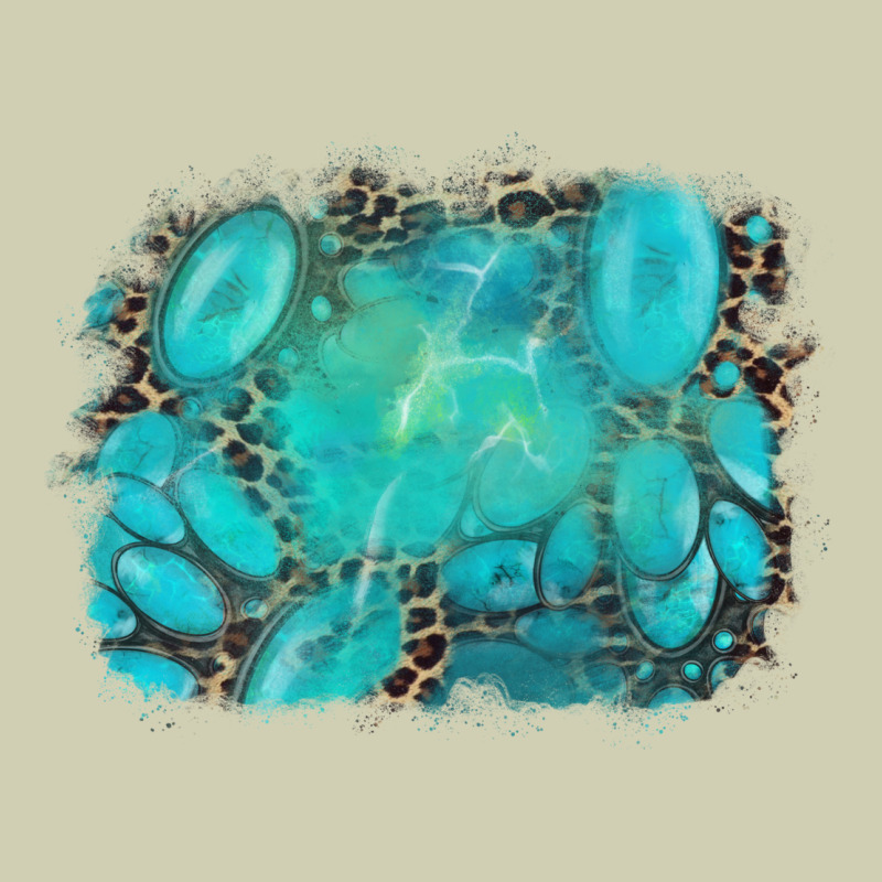 Turquoise Leopard Background Heavy Core Tee by AdoDesignShop | Teevron