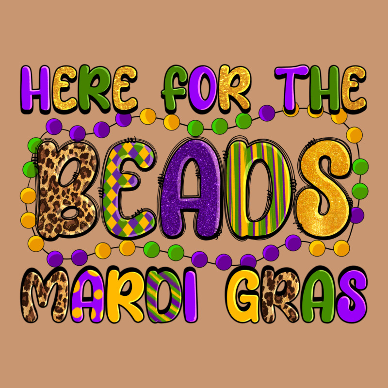 Here For The Beads Mardi Gras Heavyweight Hoodie by OliviaCreatesArt | Teevron