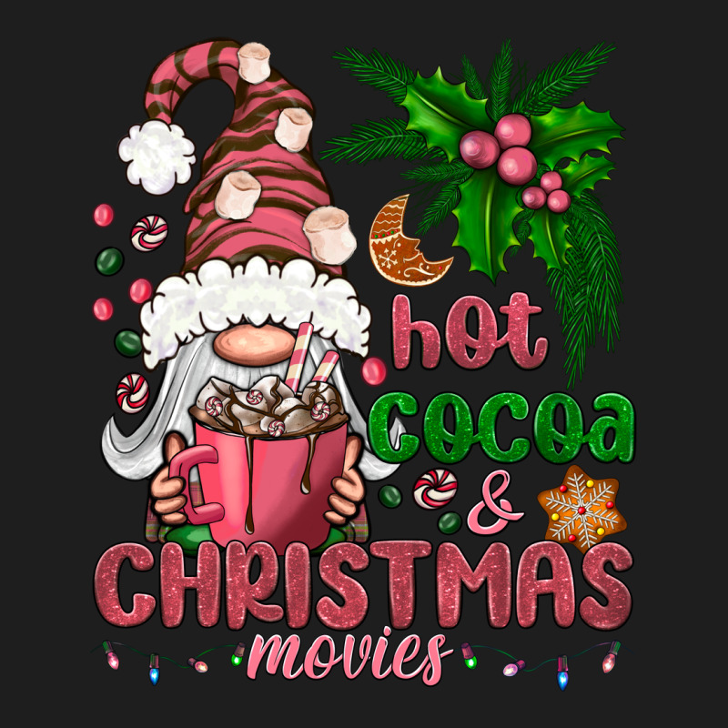 Pink Christmas Hot Cocoa And Christmas Movies Classic Tee by NancyCooperArtShop | Teevron