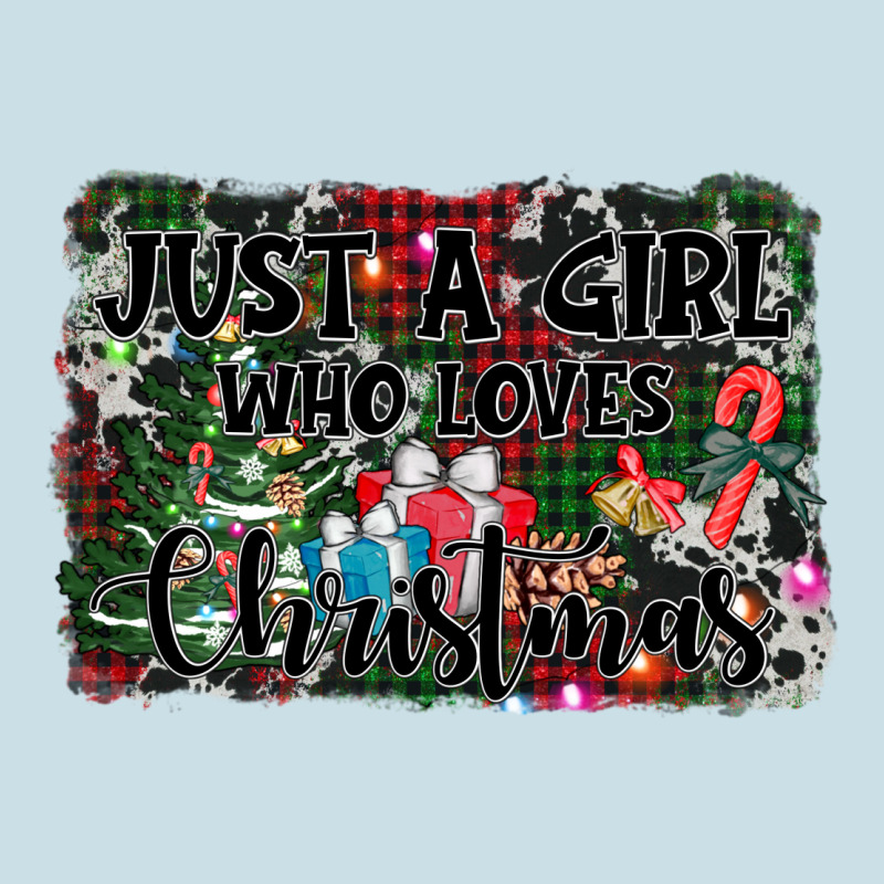 Just A Girl Who Loves Christmas Ladies Tee by AdoDesignShop | Teevron