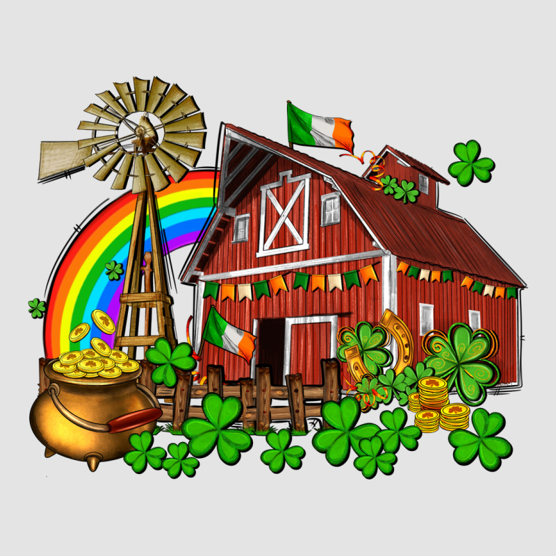 St. Patrick's Farm With Gold Premium Sweatshirt by OliviaCreatesArt | Teevron