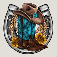 Western Horseshoe Boots Hat Rope Sunflower Heavy Core Tee | Teevron