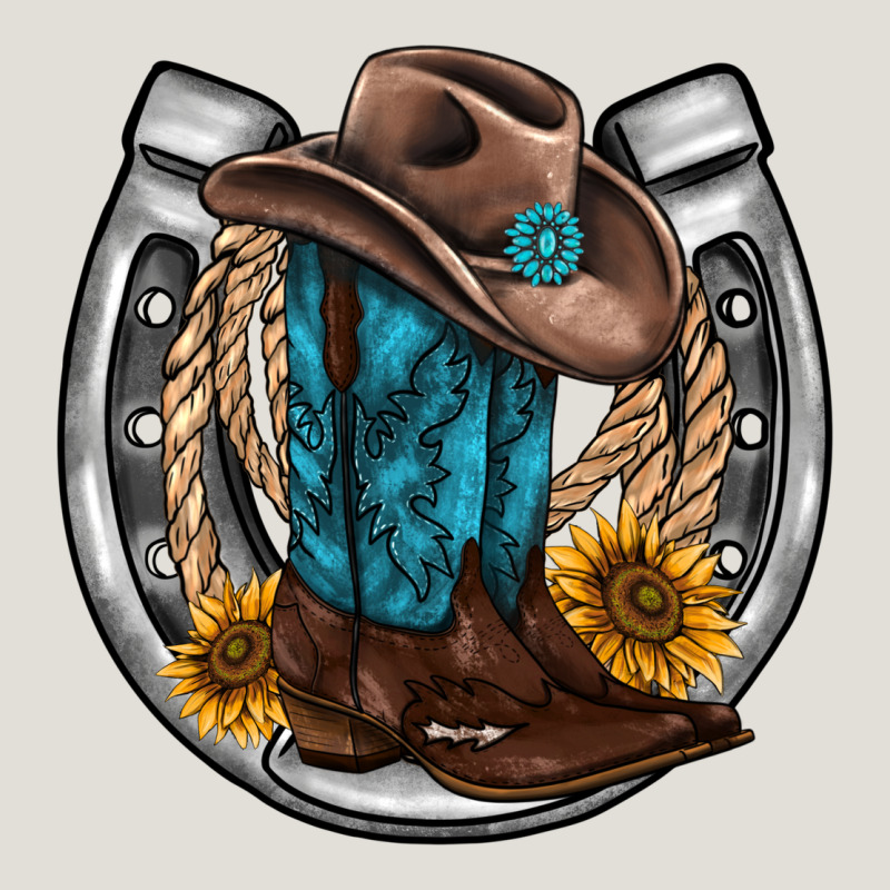 Western Horseshoe Boots Hat Rope Sunflower Heavy Core Tee by AdoDesignShop | Teevron