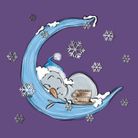 Snowman And Moon Vintage Hoodie | Teevron