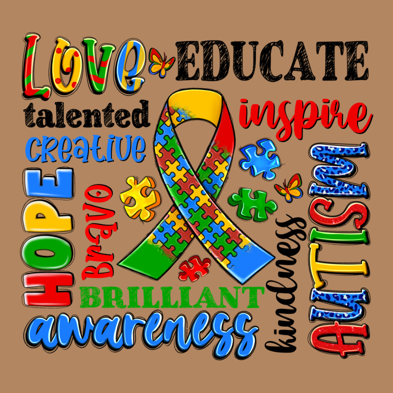 Autism Awareness Typography Long Sleeve Tee by Artiststas | Teevron