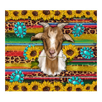 goat sunflowers gemstones serape leopard glitter | Teevron