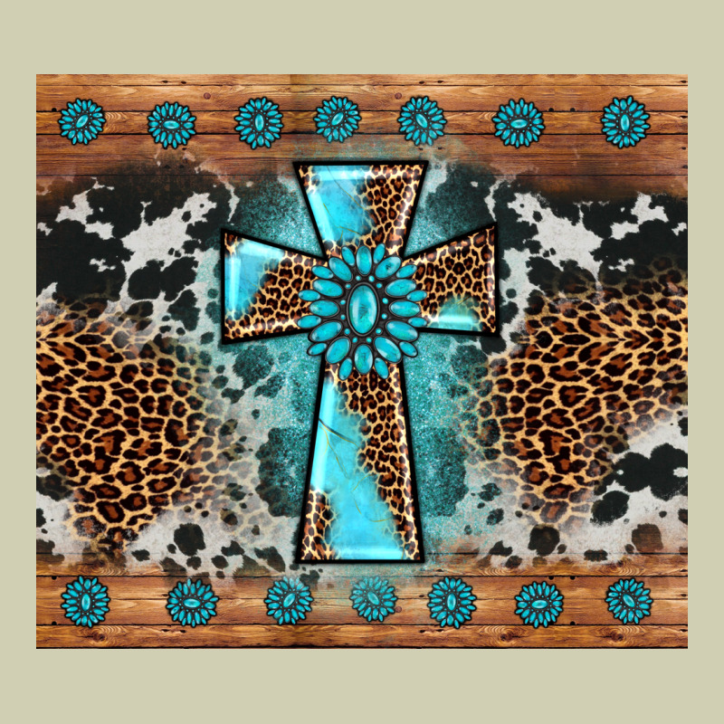 Gemstone Leopard Cross Heavy Core Tee by AdoDesignShop | Teevron