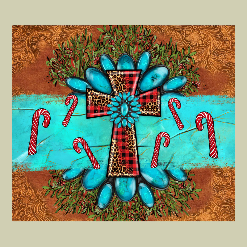 Christmas Cross Gemstone Heavy Core Tee by AdoDesignShop | Teevron