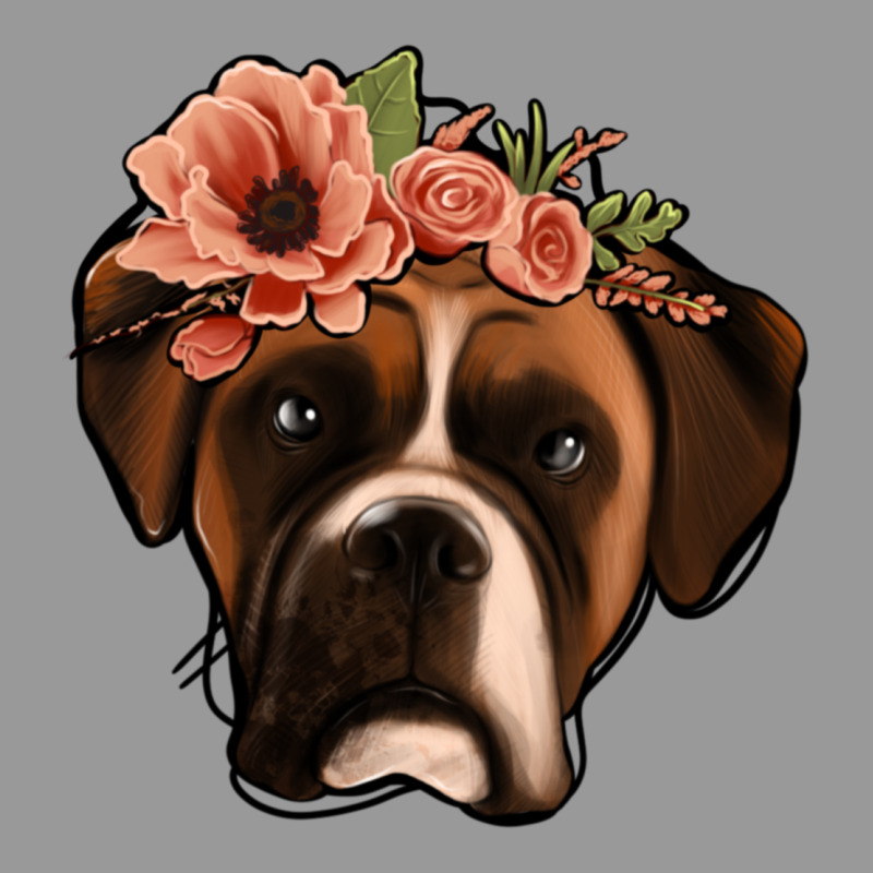 Floral Boxer Vintage Hoodie by Jasminsmagicworld | Teevron