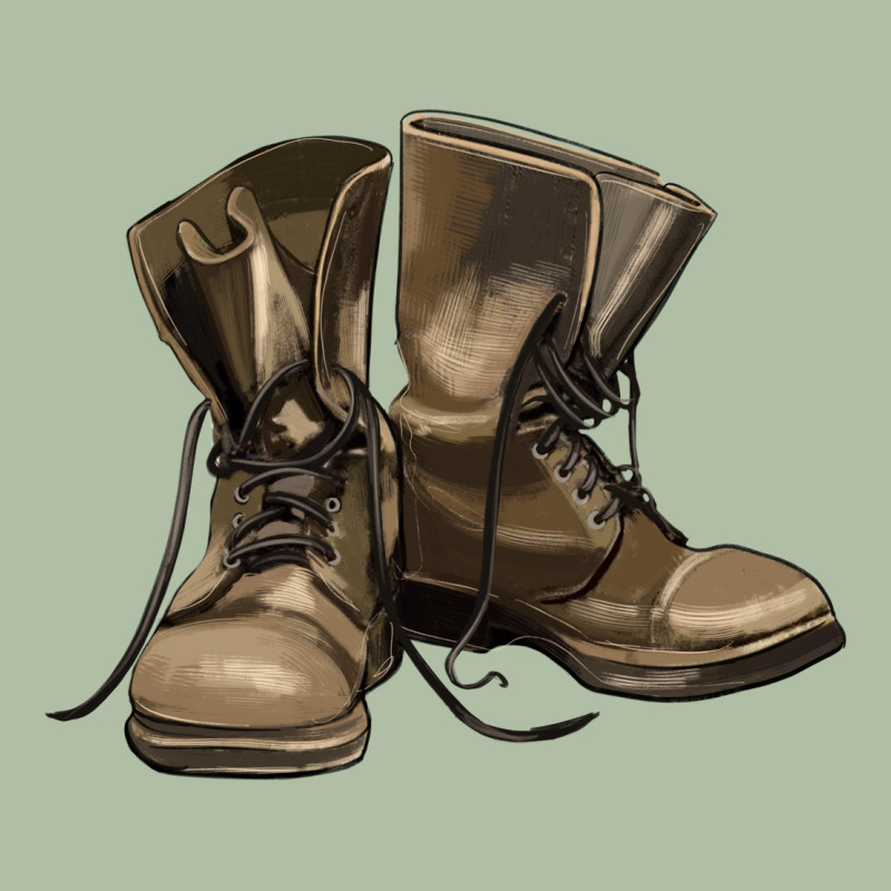 Soldier Veteran Boots Urban Heavy Tee by MaliasSmallBusiness | Teevron