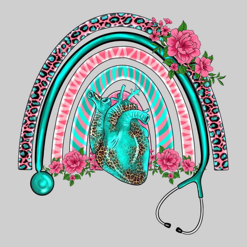 Nurse Life Spring Stethoscope Heart Rainbow Premium Tee by BarkalooDesign | Teevron