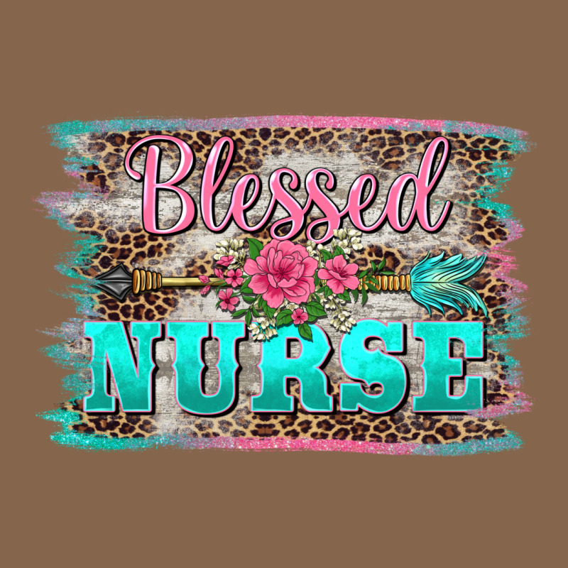 Western Blessed Nurse Pink Floral Arrow  Background Premium Tee by BarkalooDesign | Teevron