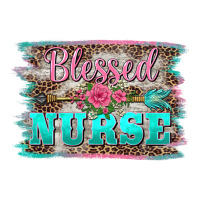 western blessed nurse pink floral arrow  background | Teevron