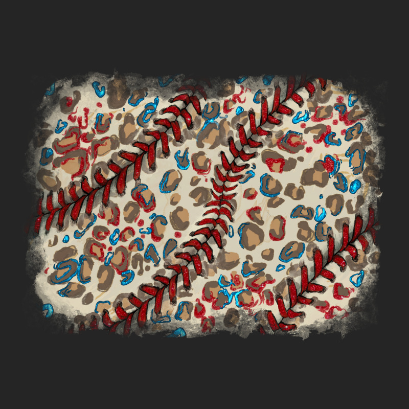 Baseball Leopard Glitter Background Premium Hoodie by HowdyJamesFarm | Teevron