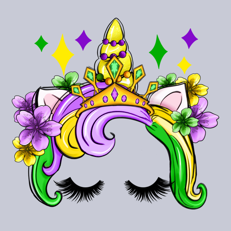 Unicorn Mardi Gras Olivia Heavyweight Hoodie by OliviaCreatesArt | Teevron