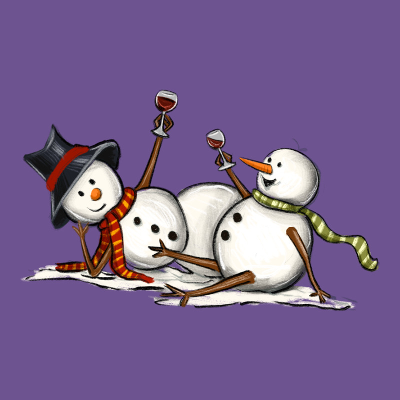 Snowman With Wine Vintage Tee by MaliasSmallBusiness | Teevron
