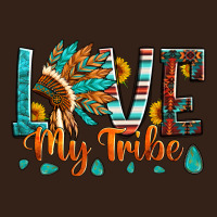 Love My Tribe Native American Indian Headdress Heavy Core Tee | Teevron