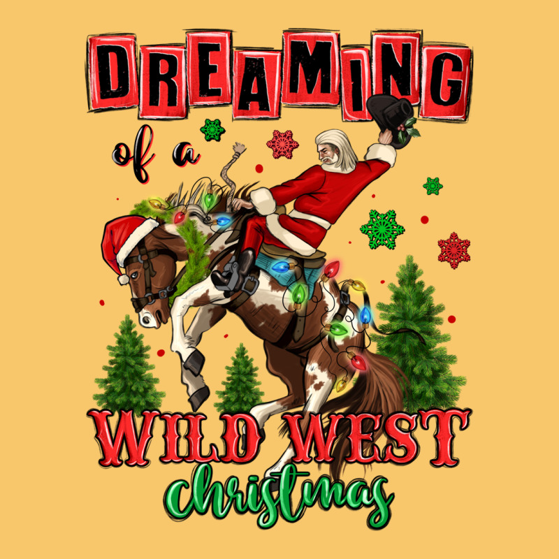 Dreaming Of A Wild West Christmas Cowboy Santa Vintage Hoodie by MaliasSmallBusiness | Teevron