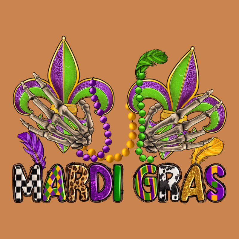 Mardi Gras Skeleton Hands  Fleur De Lis Heavyweight Hoodie by OliviaCreatesArt | Teevron