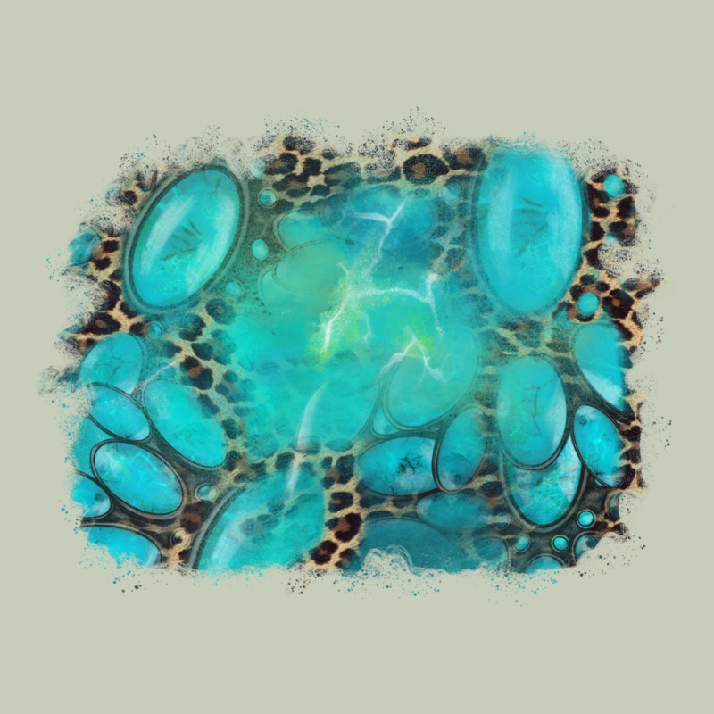 Turquoise Leopard Background Ladies Tee by AdoDesignShop | Teevron