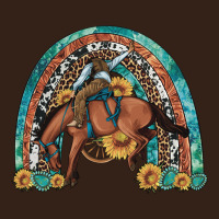 Bucking Bronco Rodeo Rainbow Heavy Core Tee | Teevron