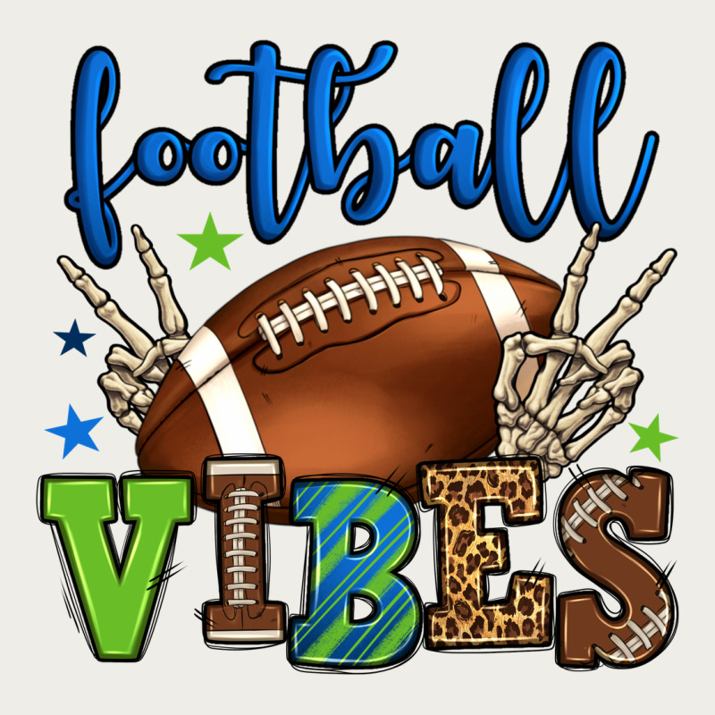 Football Vibes Green And Blue Zipper Hoodie by HowdyJamesFarm | Teevron