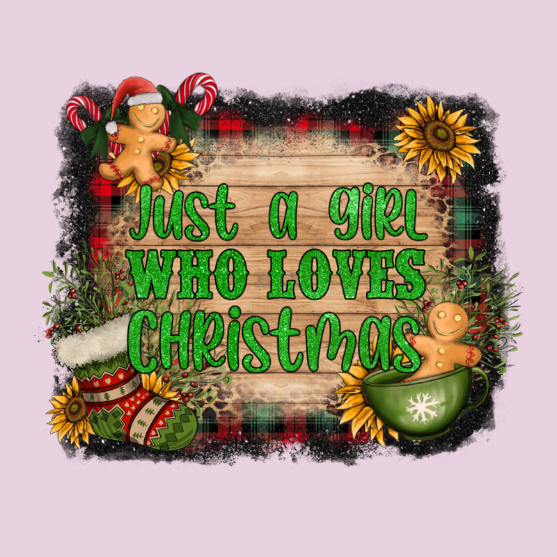 Just A Girl Who Loves Christmas Ladies Tee by AdoDesignShop | Teevron