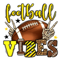 Football Vibes Yellow And Black Team Color Zipper Hoodie | Teevron