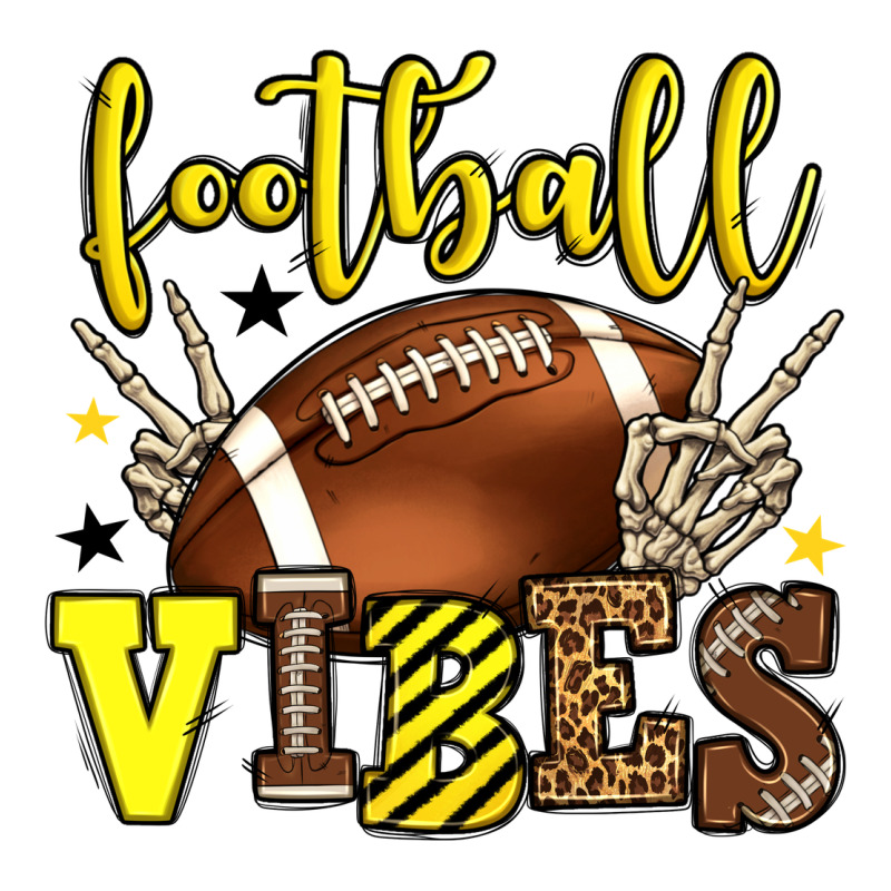 Football Vibes Yellow And Black Team Color Zipper Hoodie by HowdyJamesFarm | Teevron